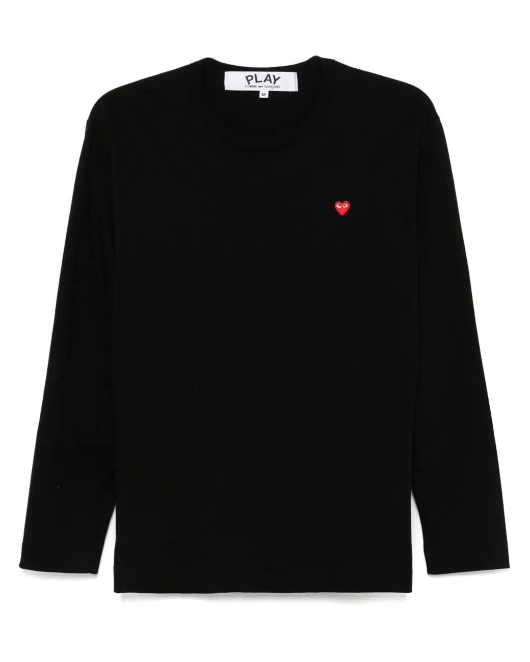 COMME DES GARÇONS PLAY Black U T-Shirt Small Emblem Knit