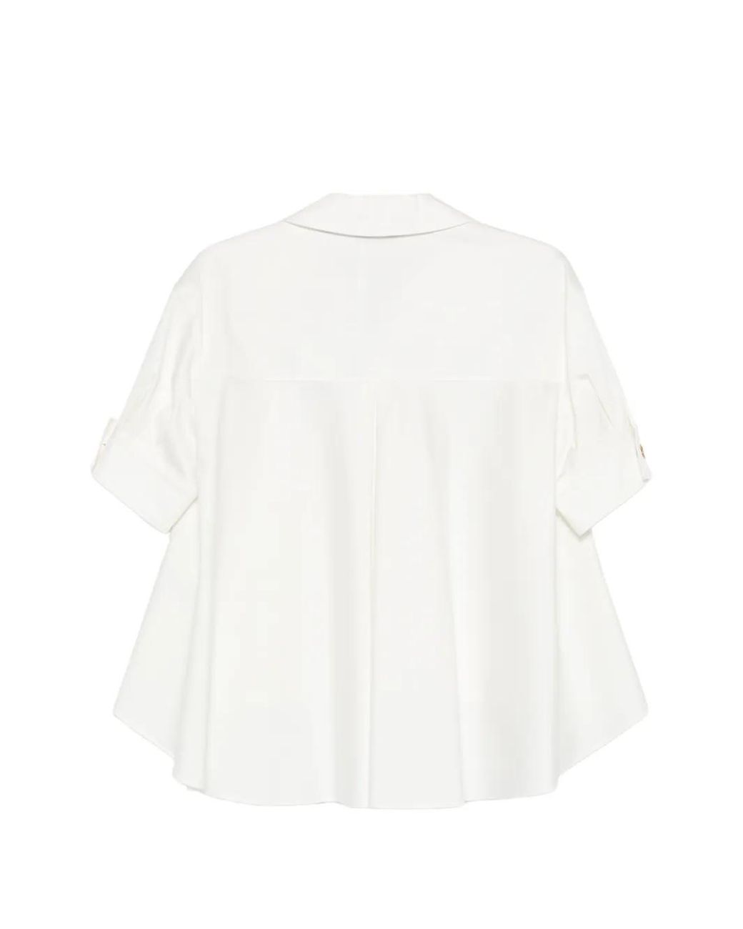 Agnona White Collar Blouse