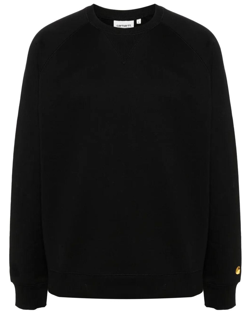 Carhartt Black Logo Embroidered Crewneck Sweatshirt for men