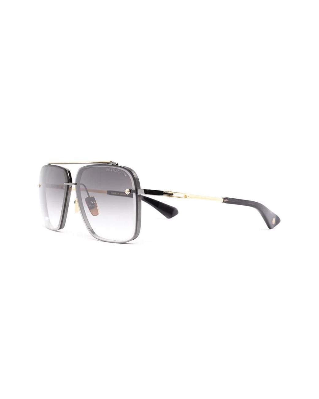 Dita Eyewear Gray Mach 6 Square-Frame Sunglasses
