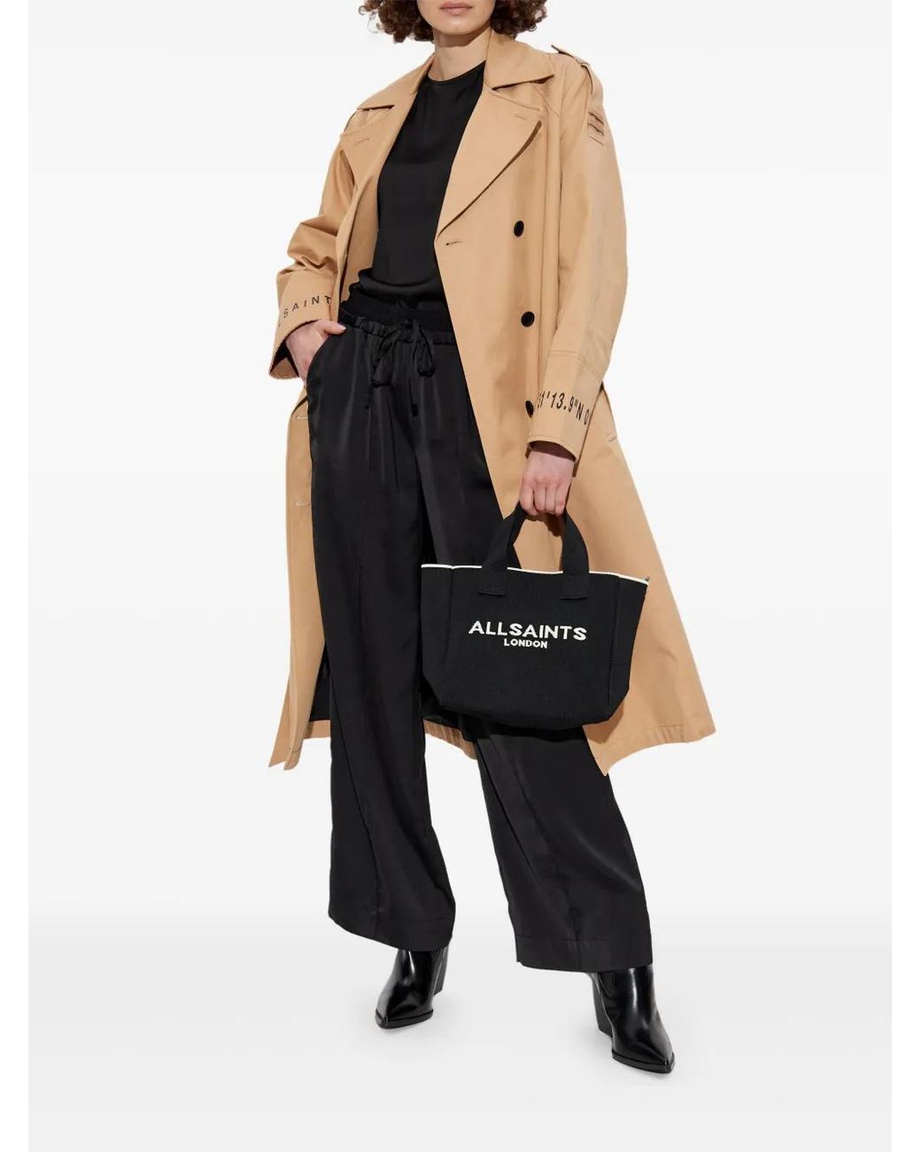 AllSaints Black Amelie Blouse