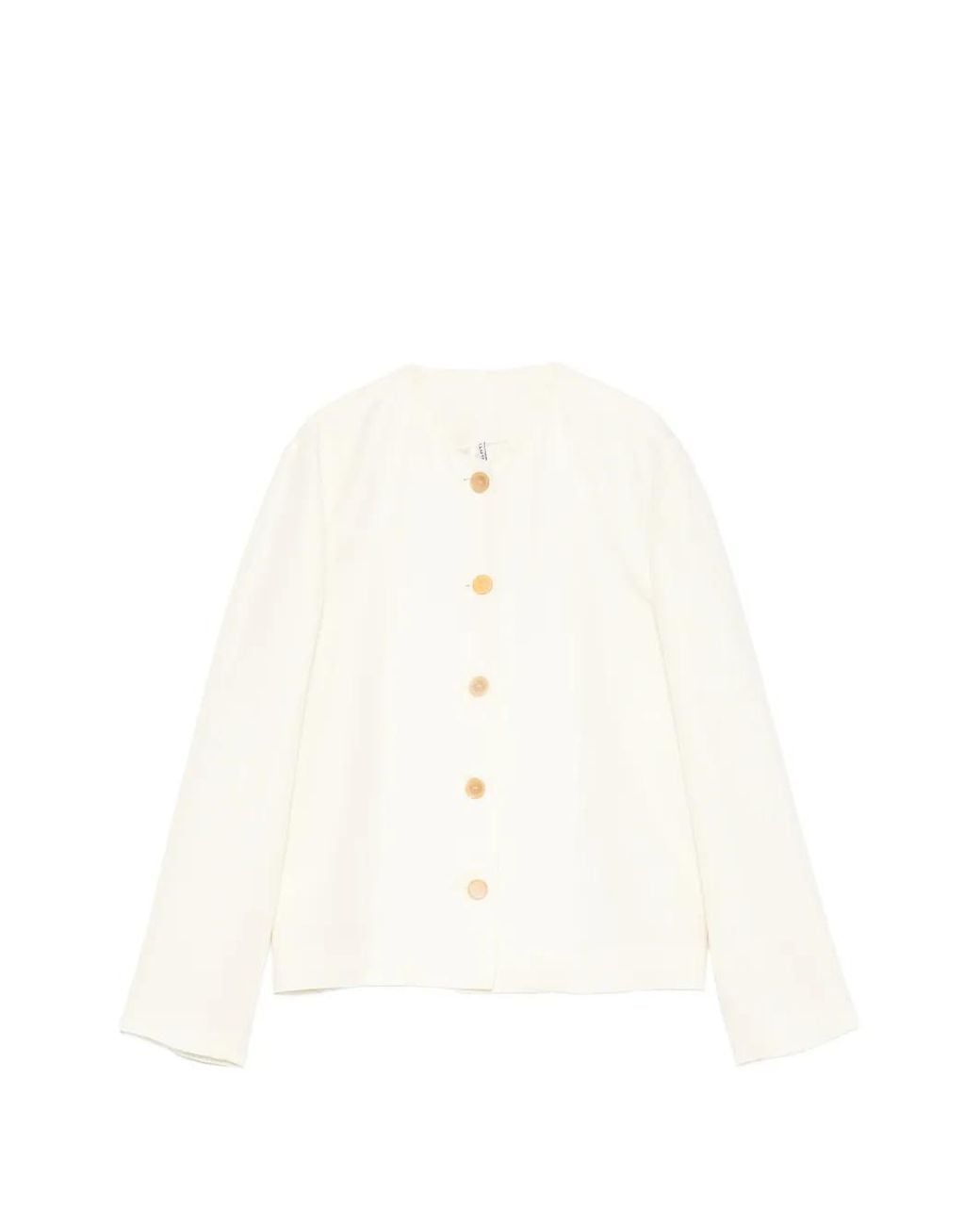 Liviana Conti White Buttoned Jacket