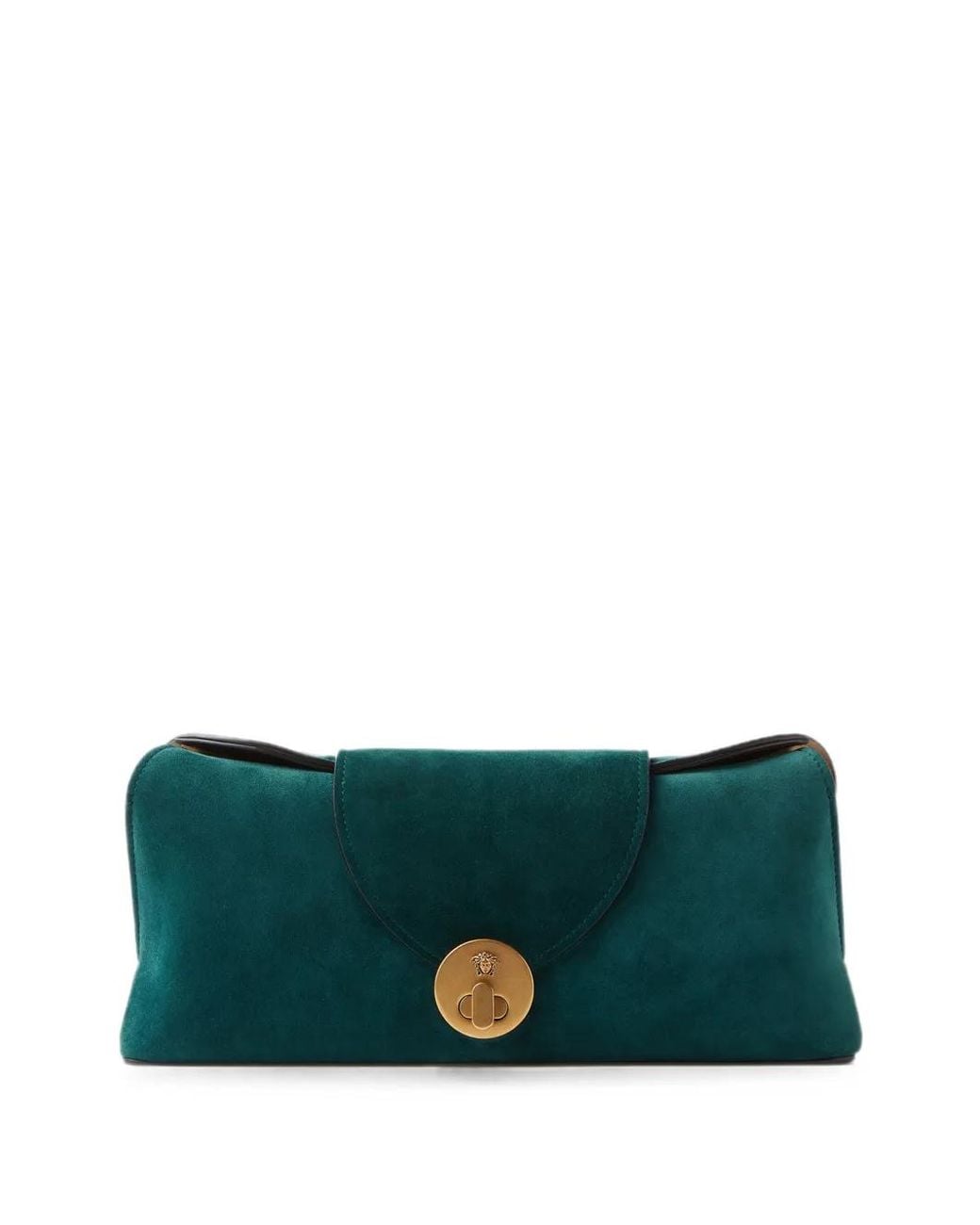 Versace Green Vivian Suede Clutch