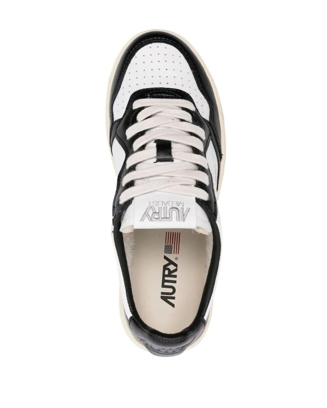 Autry White Medalist Leather Sneakers for men