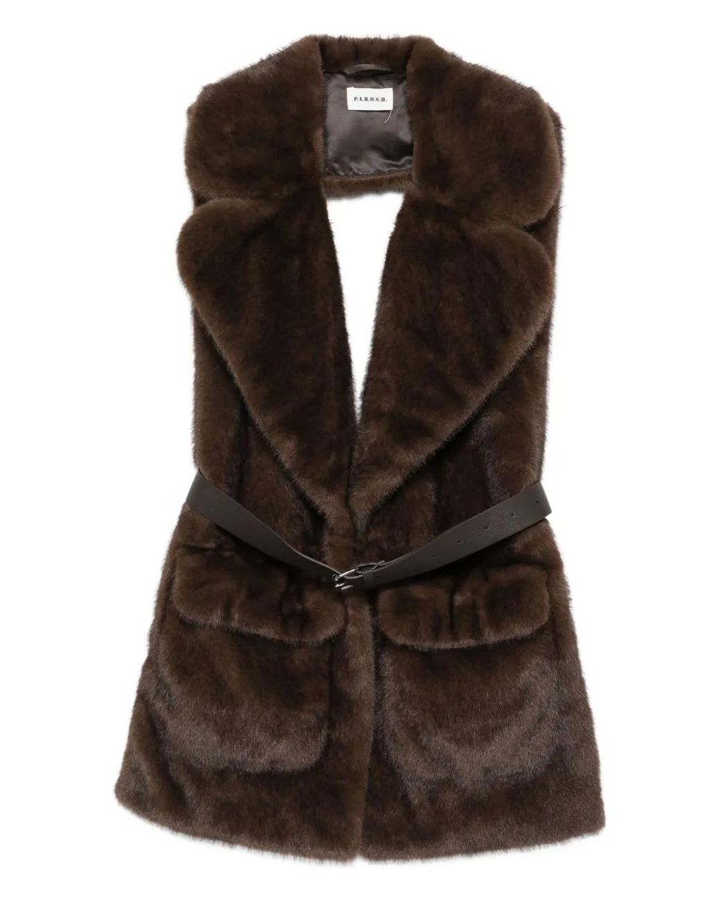 P.A.R.O.S.H. Black Belted Gilet