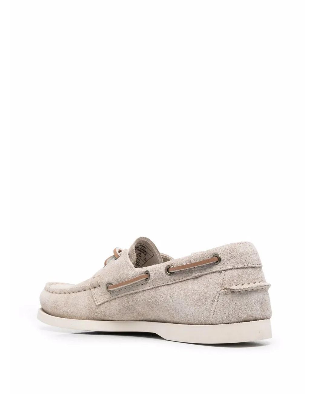 Sebago White Flat Shoes Brown for men
