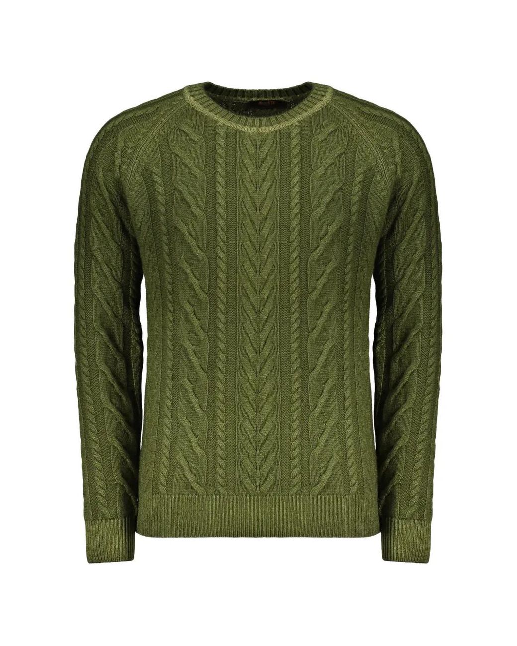 Moorer Green Cable-Knit Cashmere Sweater for men