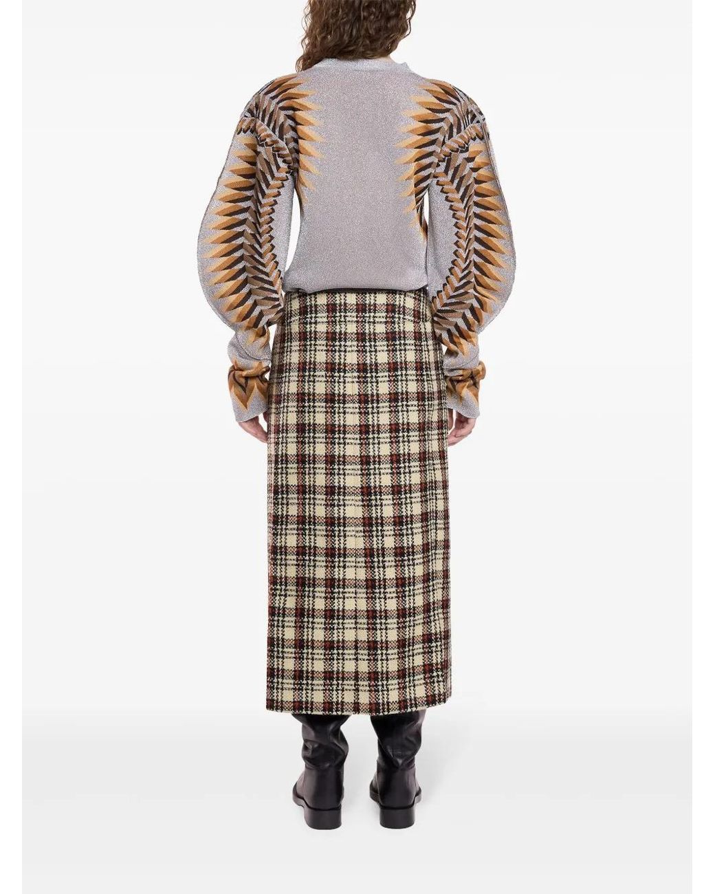 Rabanne Brown Jacquard Sweater
