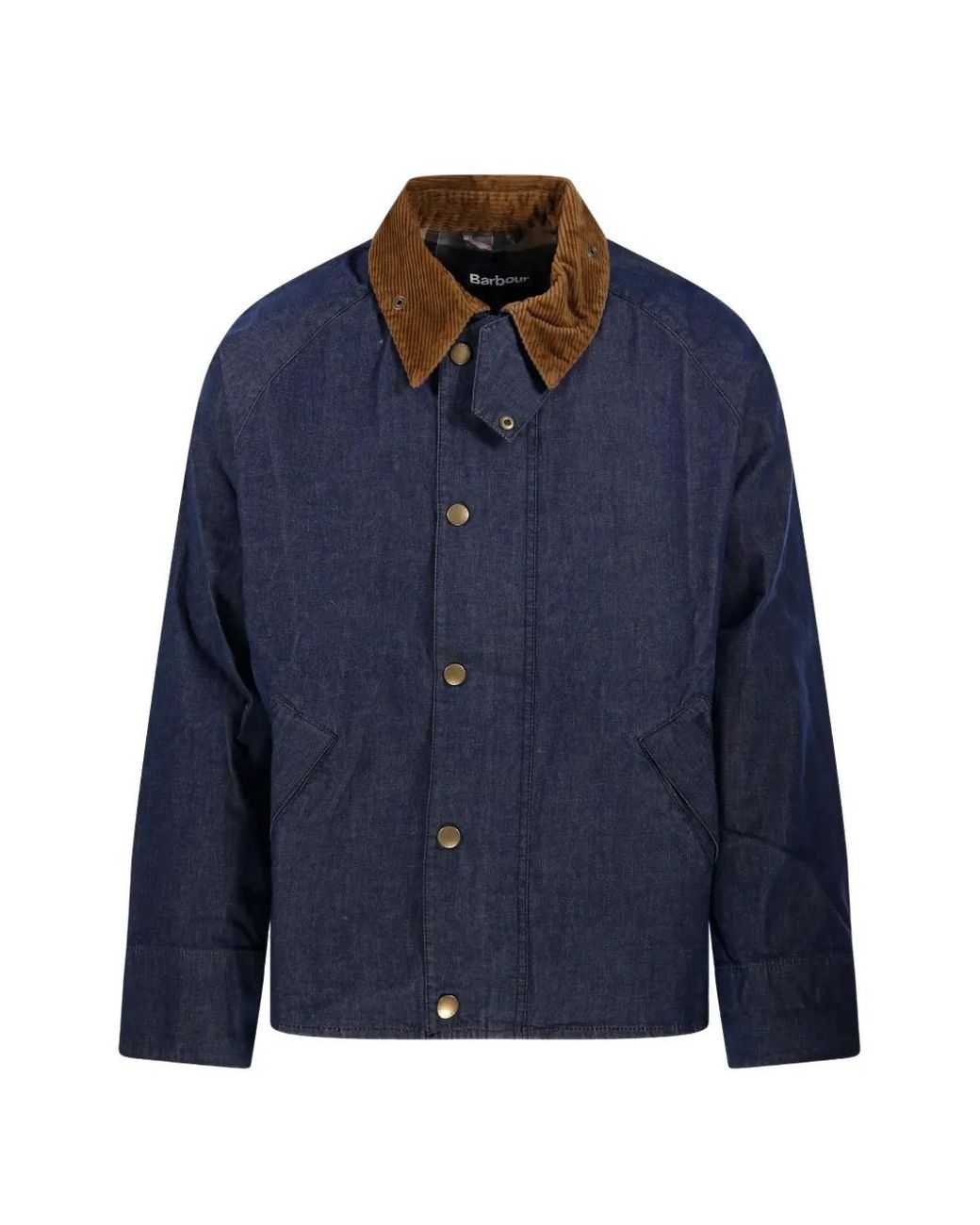 Barbour Transport Denim Casual Jacket in Blue for Men | Lyst