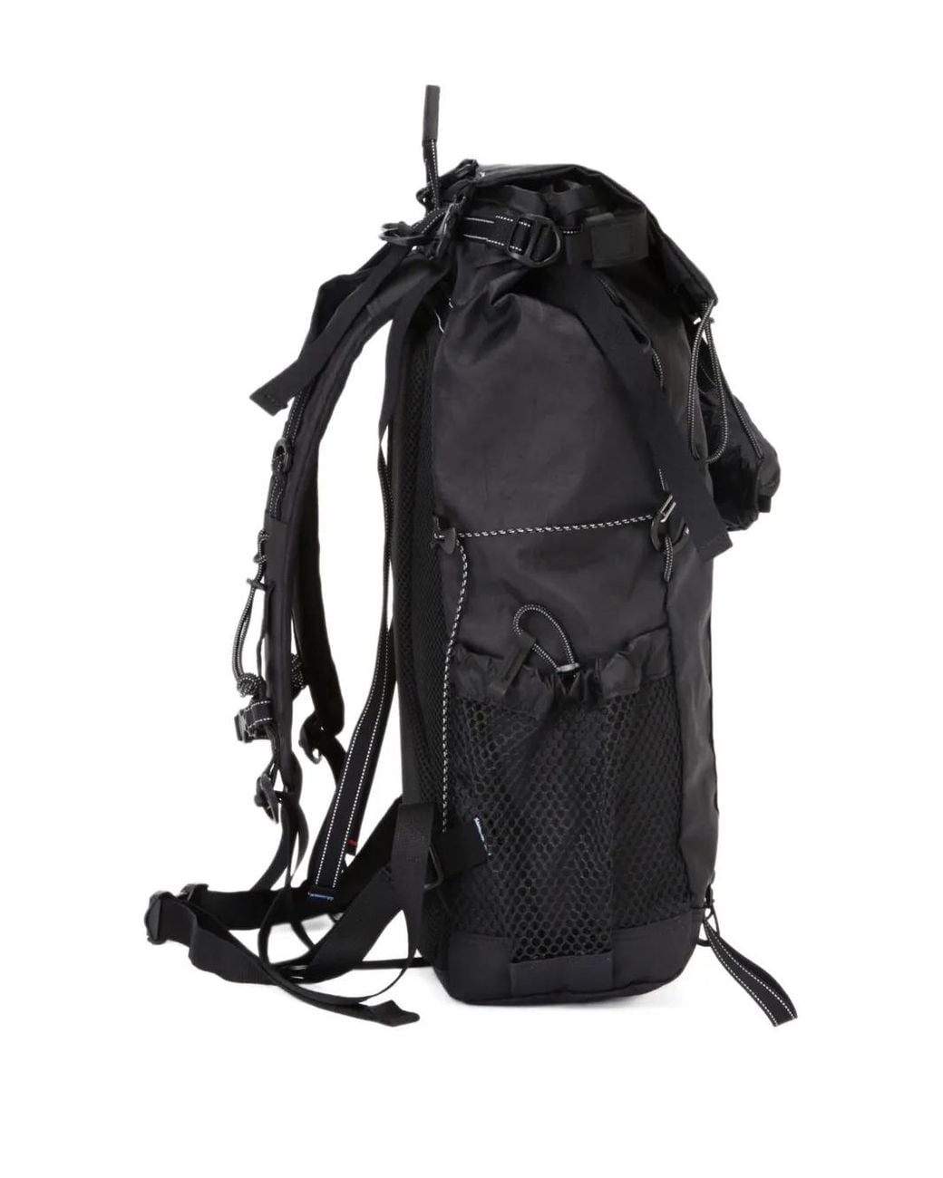 And Wander Black Adjustable-Straps Backpack for men