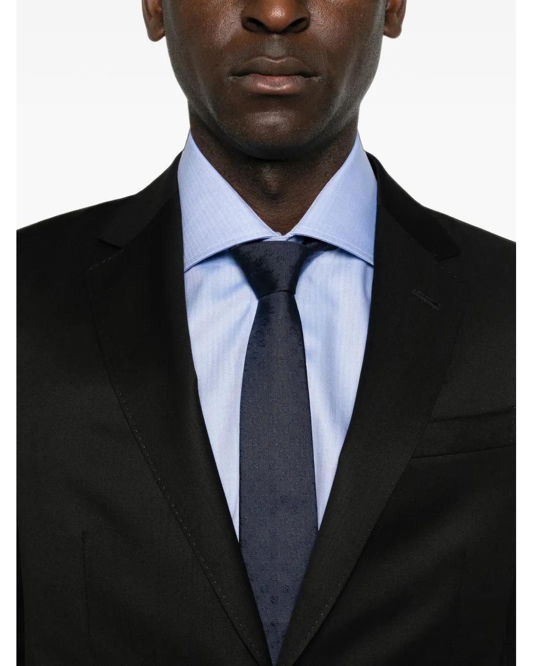 Zegna Black Costume En Laine À Veste À Simple Boutonnage for men