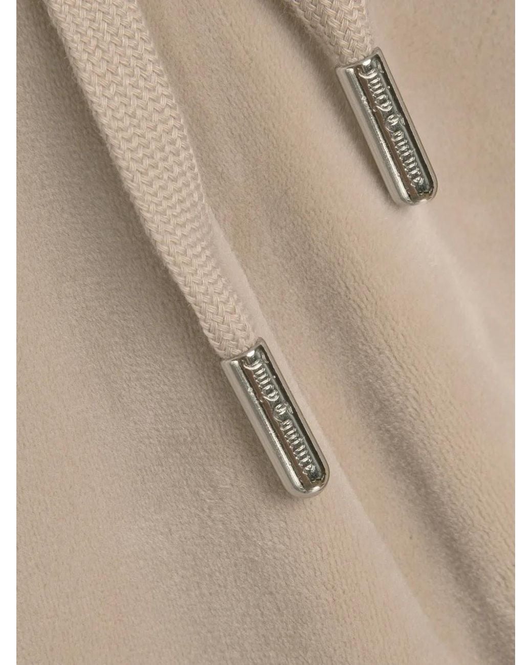 Juicy Couture White Velour Wide-Leg Track Pants