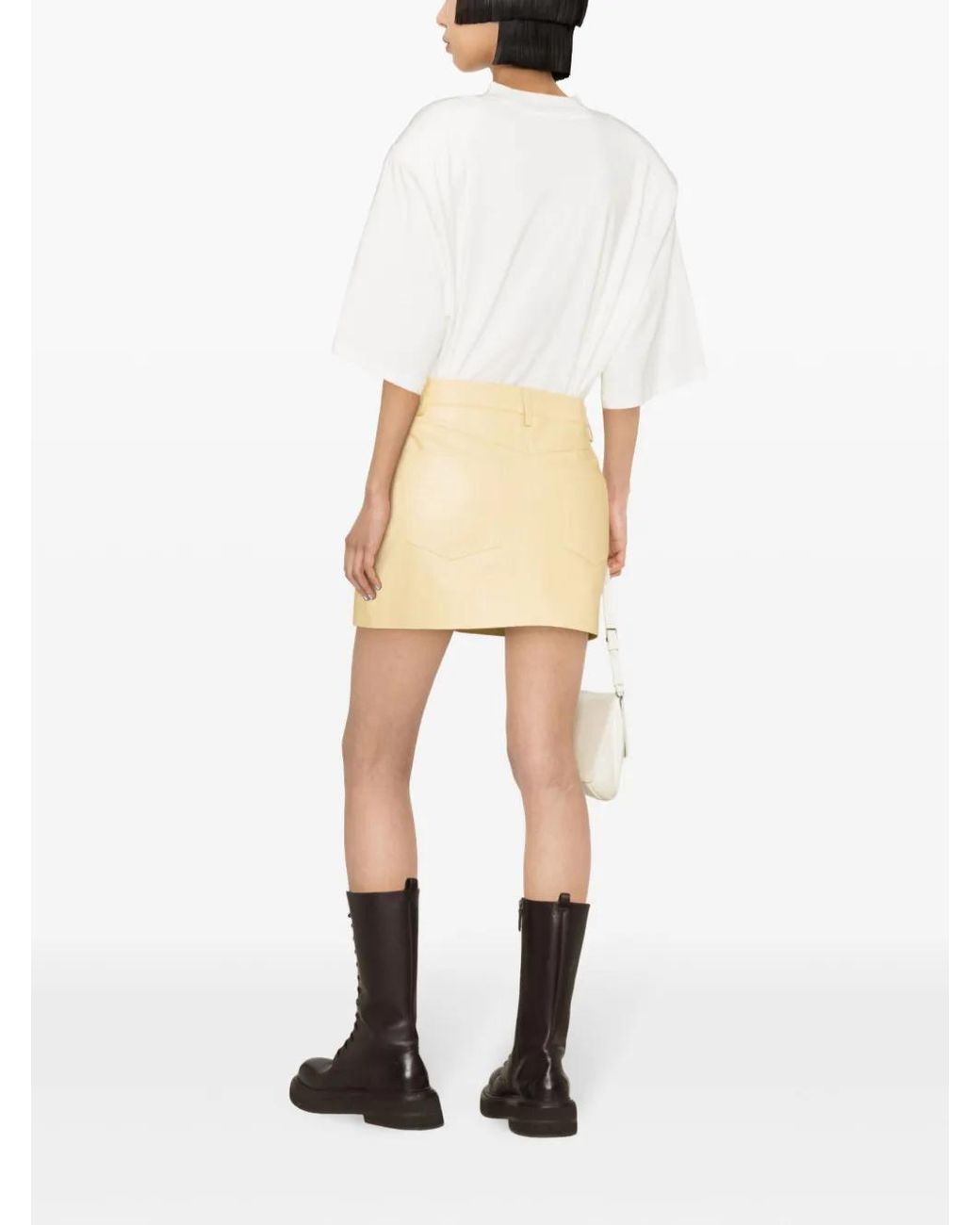 Remain Natural Leather Mini Skirt