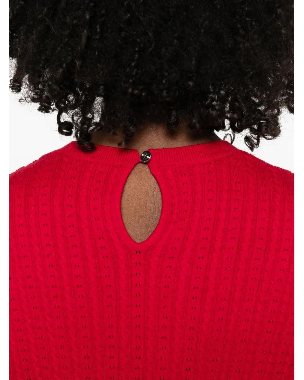 Maje Red Round Neck Jumper
