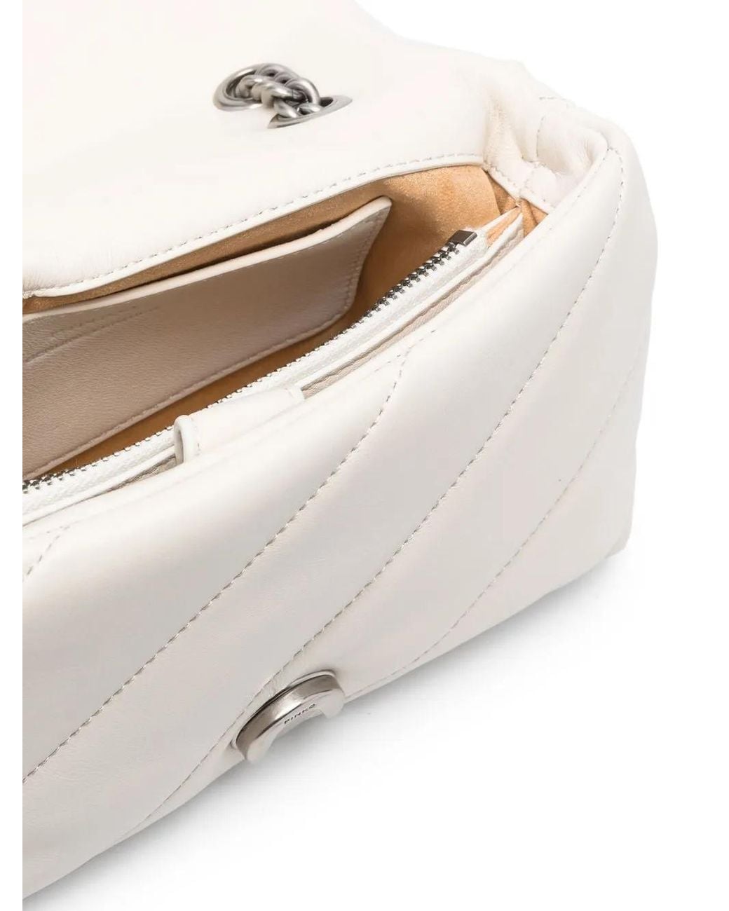 Pinko White Mini Love Bag Puff Maxi Quilt