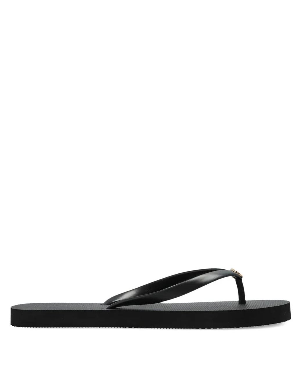 Melissa Odabash Black Logo-Detail Flip Flops