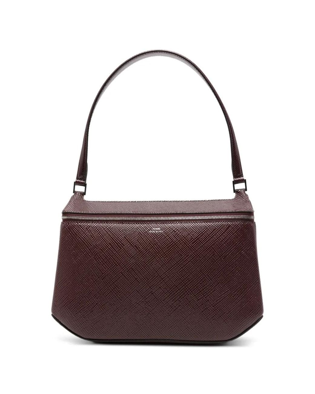 Totême Purple Clip Palmellato-Patent Leather Shoulder Bag