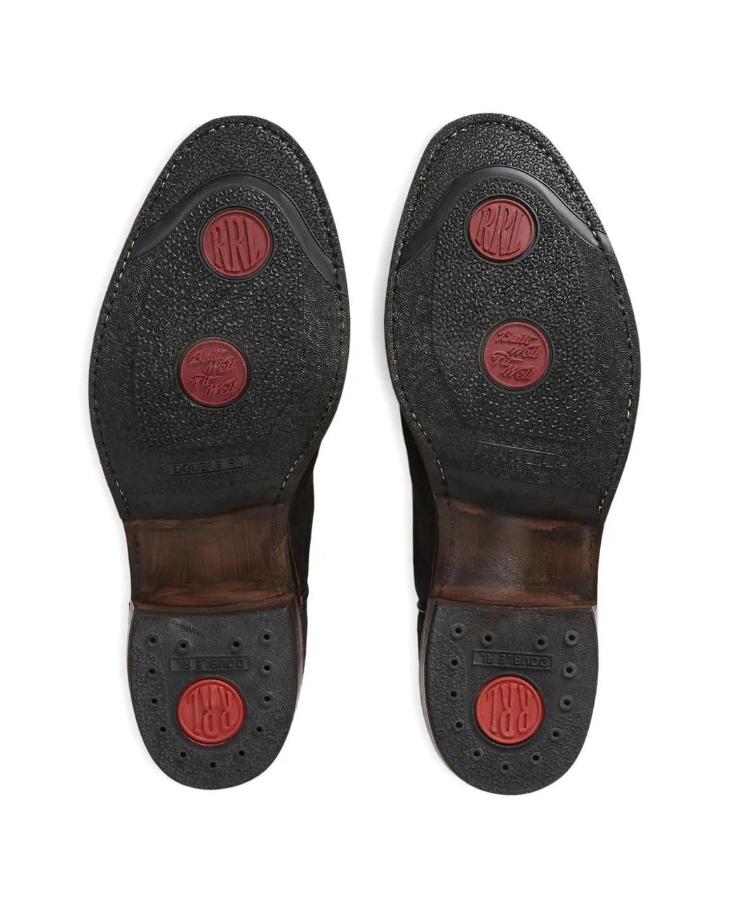 RRL Black Walker Suede Boots for men