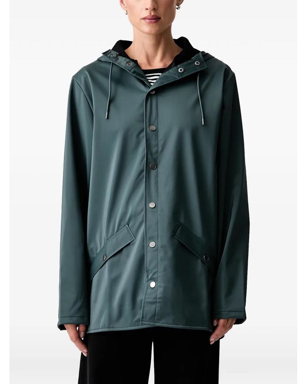 Rains Green Manteau À Capuche