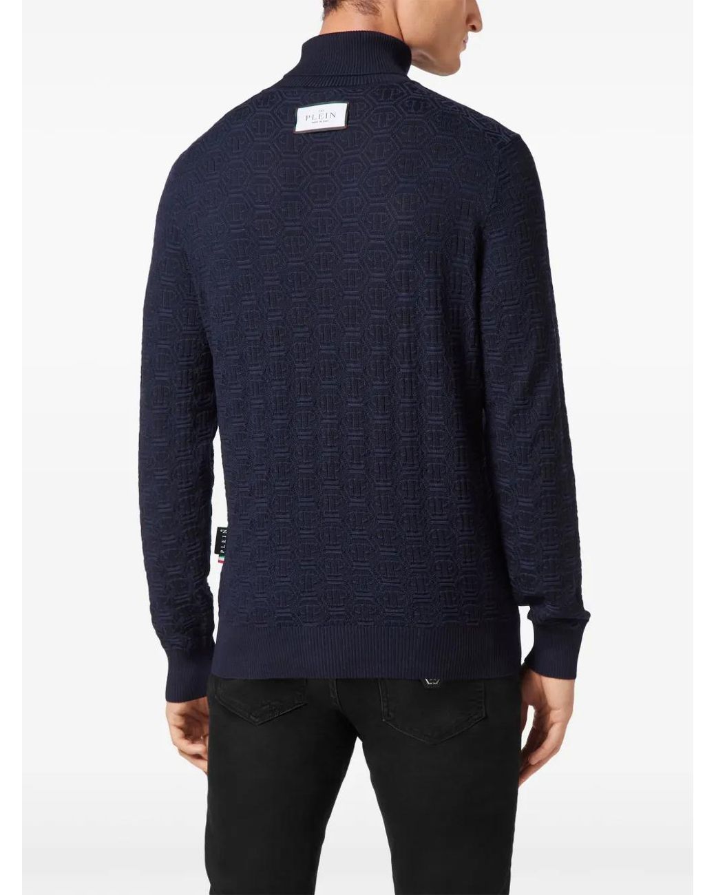 Philipp Plein Blue Monogram Sweatshirt for men