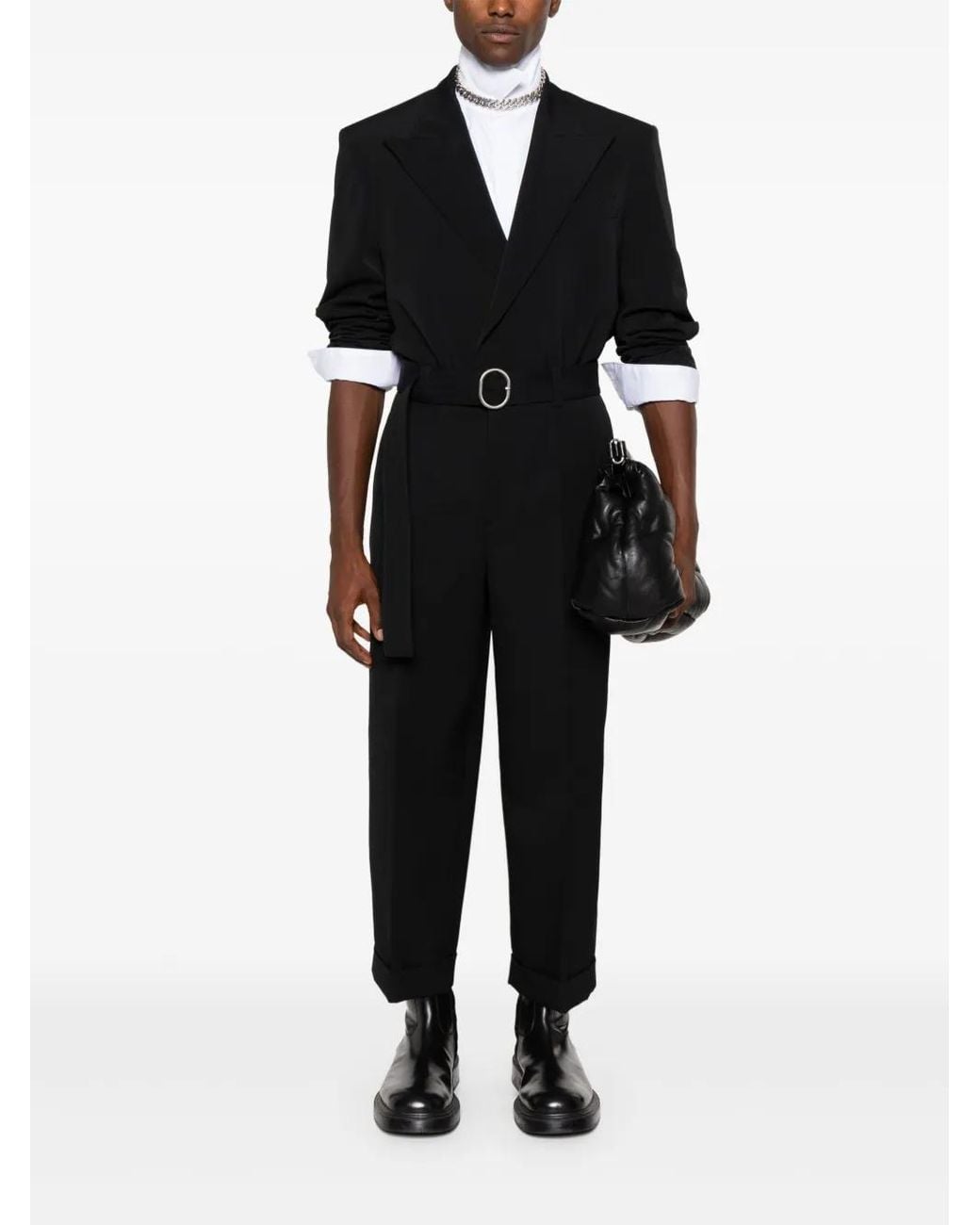 Jil Sander Black Wool Trousers for men