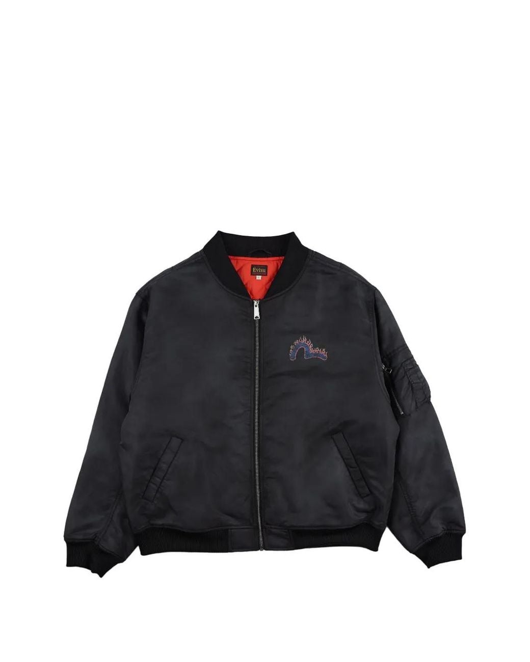 Evisu Black 3M Thinsulate Insulated Fire Daicock Ma-1 Bomber Jacket for men