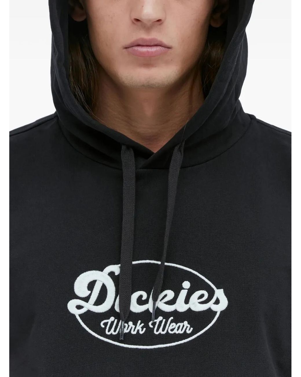 Dickies Black Logo-Detail Hooded Sweatshirt for men