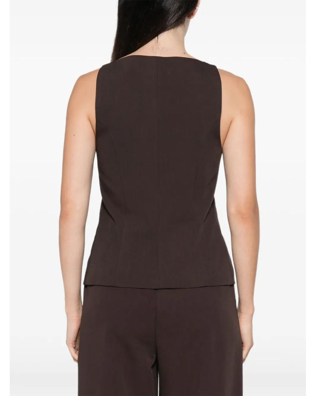 ViCOLO Button-Up Top in het Brown