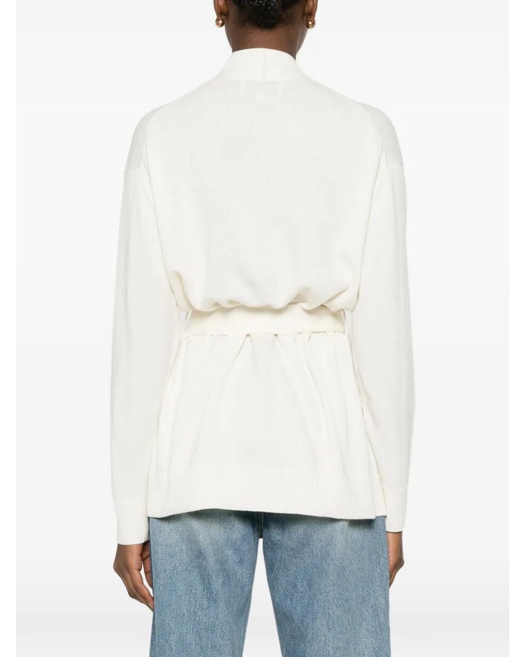 Bompard White Belted Pocket Jacket