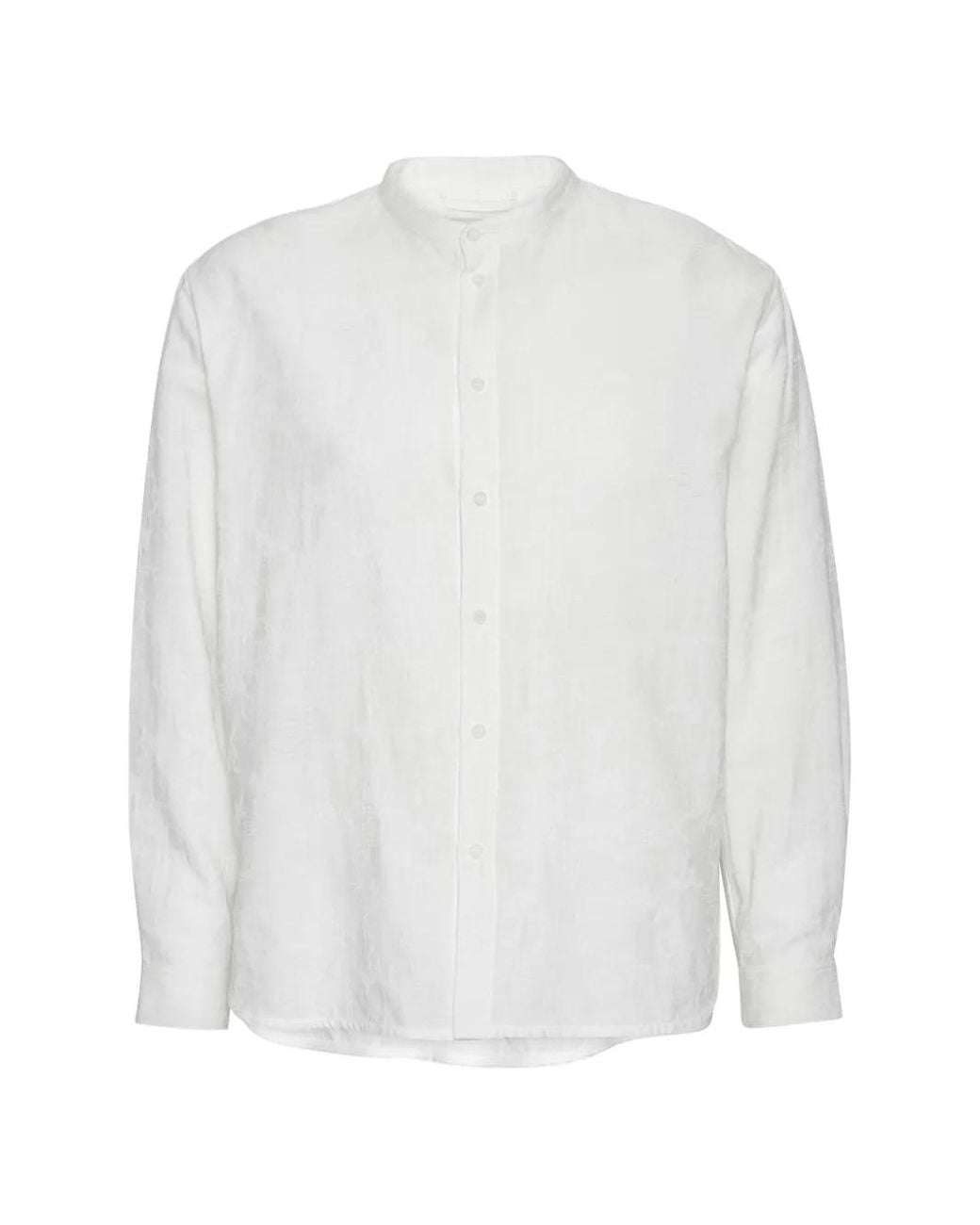 Henrik Vibskov White Big Toad Band-Collar Shirt for men