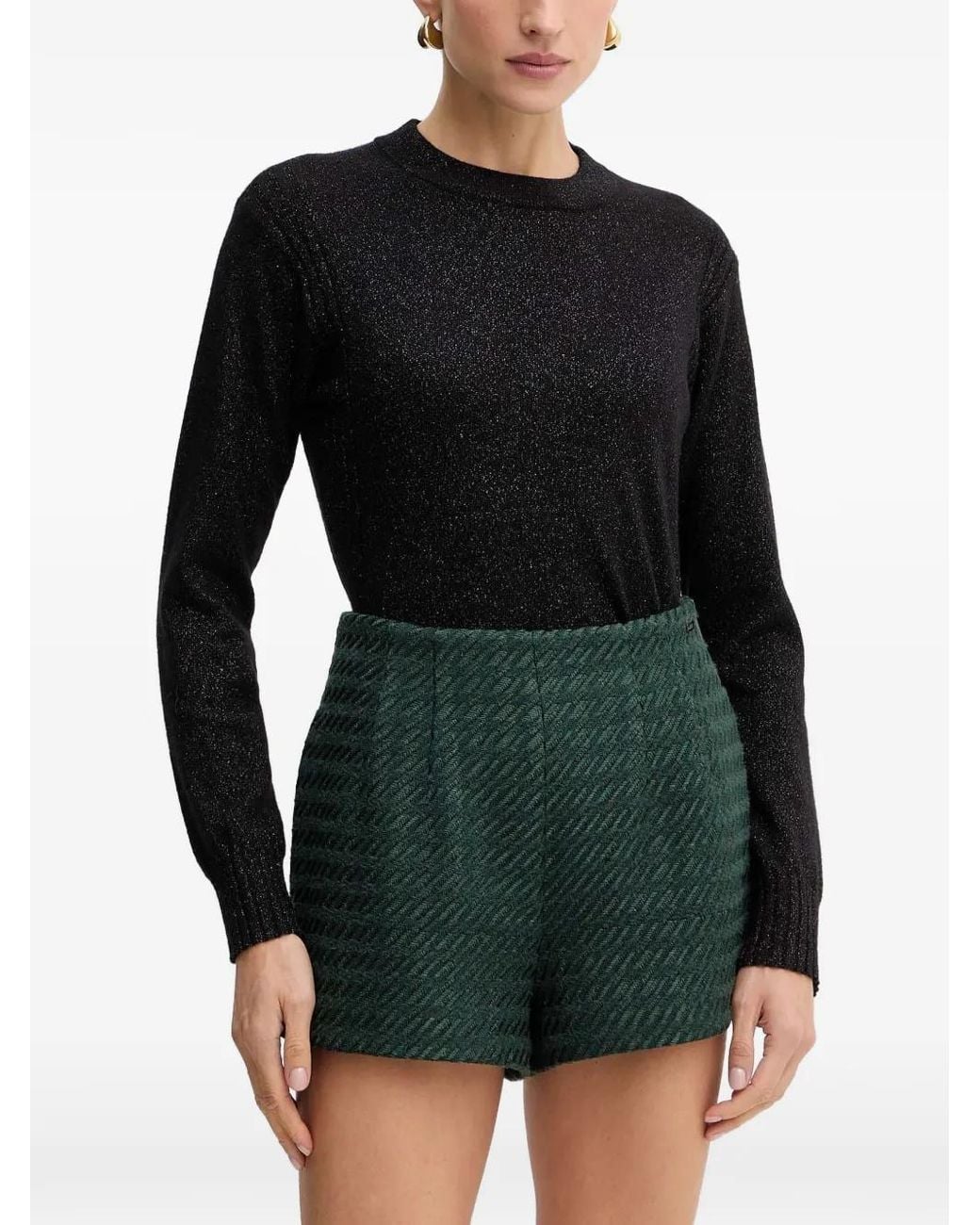 ARMANI EXCHANGE Black Round-Neck Sweater