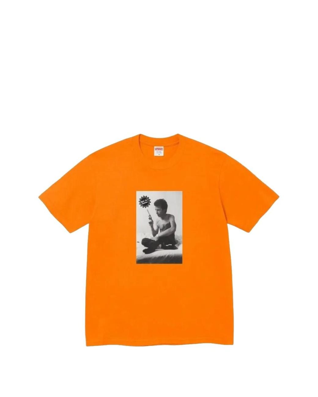 Supreme Orange X Larry Clark Gun Graphic-Print T-Shirt