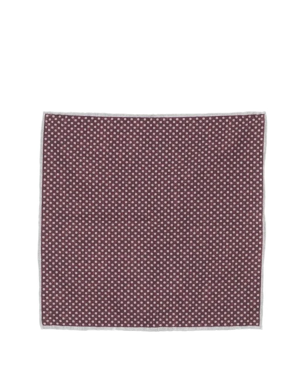 Eleventy Purple Geometric-Print Pocket Square for men