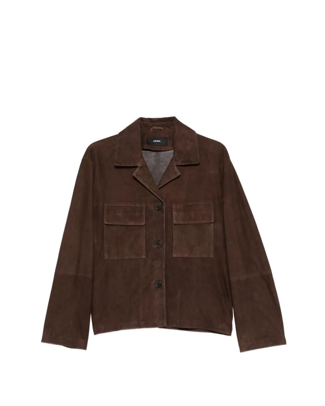 Arma Brown Flore Wildlederjacke mit Klappentasche