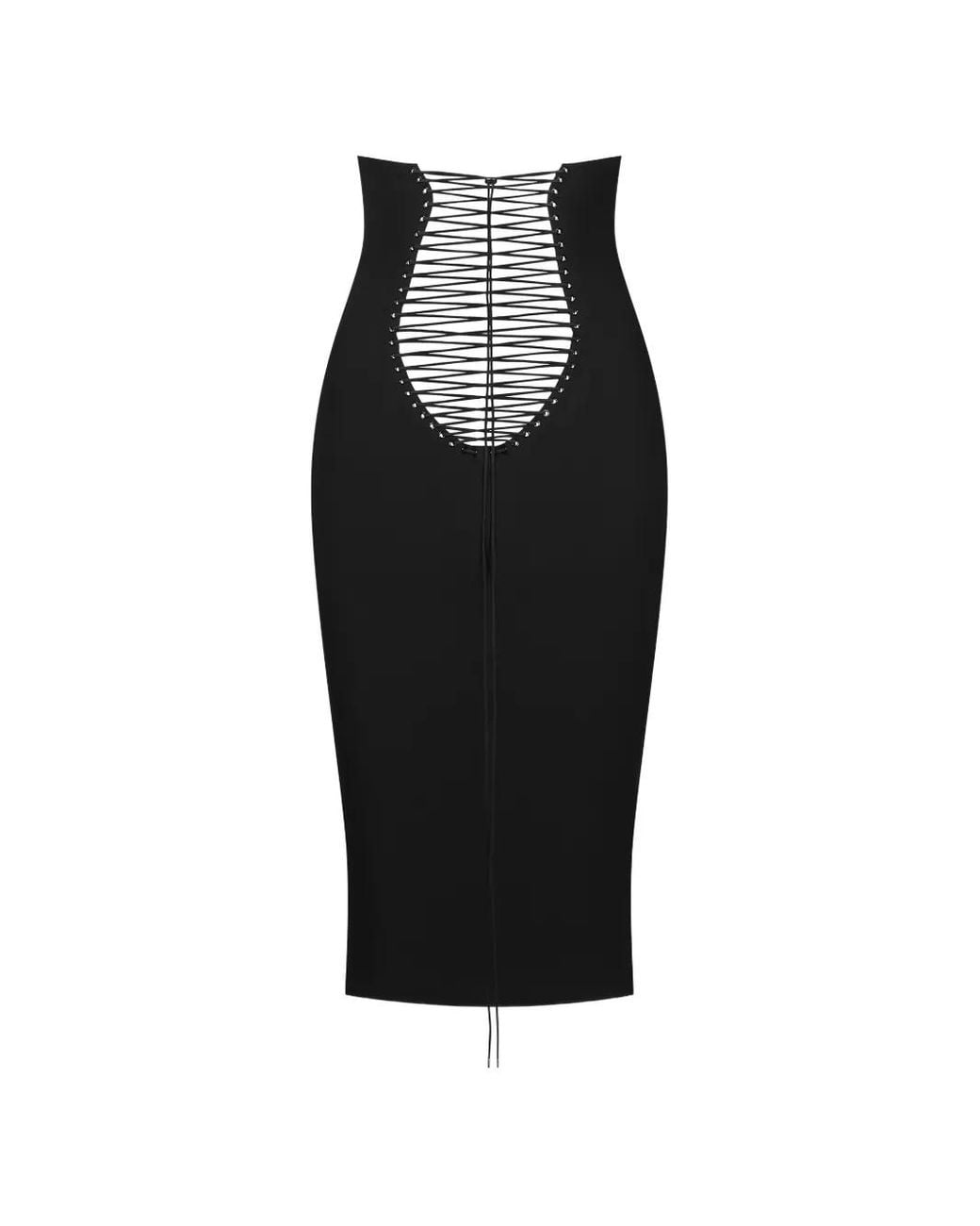 Maison Close Black Nuit Infinie American-Dollar Midi Dress