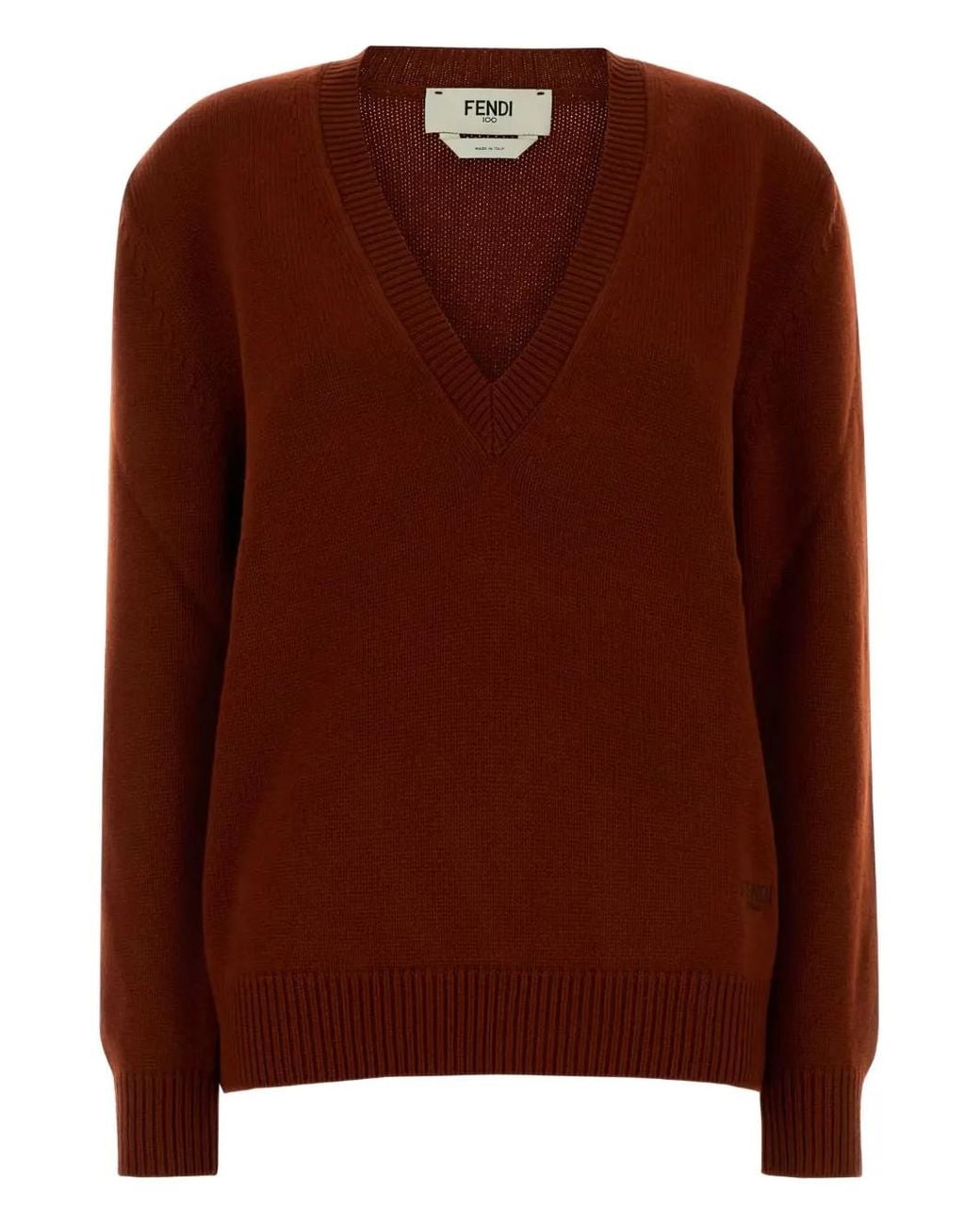 Pull En Cachemire Fendi en coloris Brown