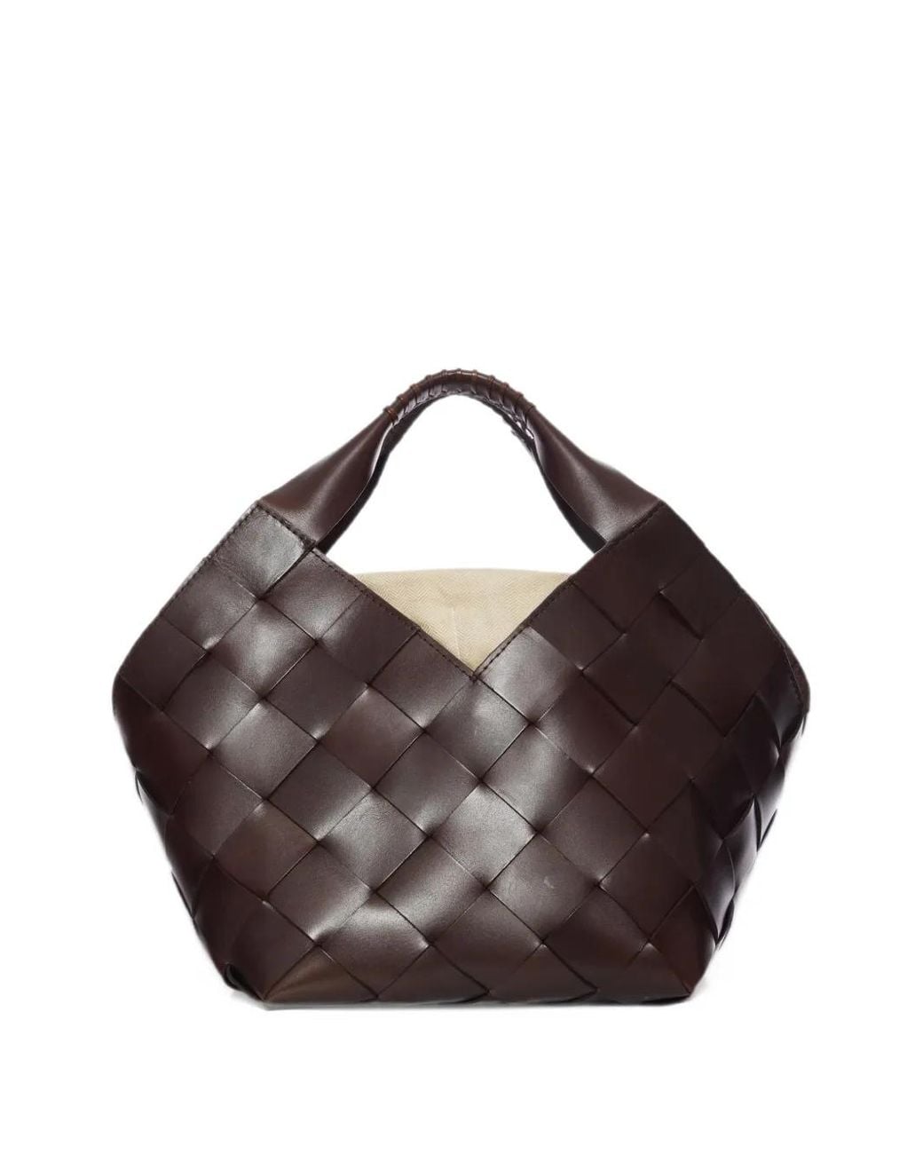 Dragon Diffusion Brown Botteghe Hand-Woven Leather Tote Bag