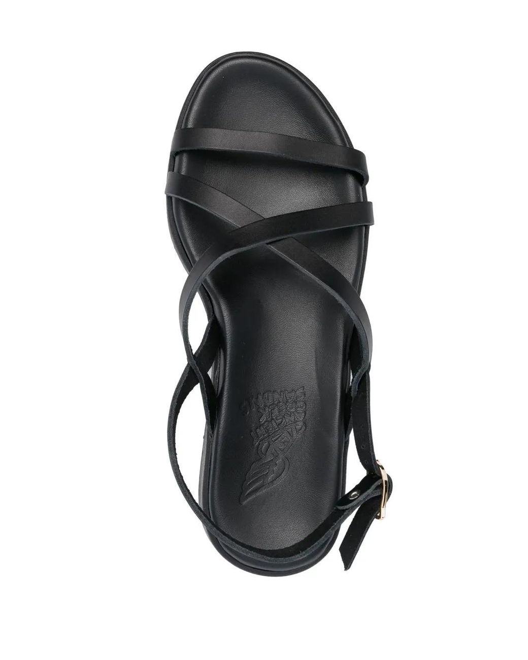 Ancient Greek Sandals Black Silia Slingback Sandals