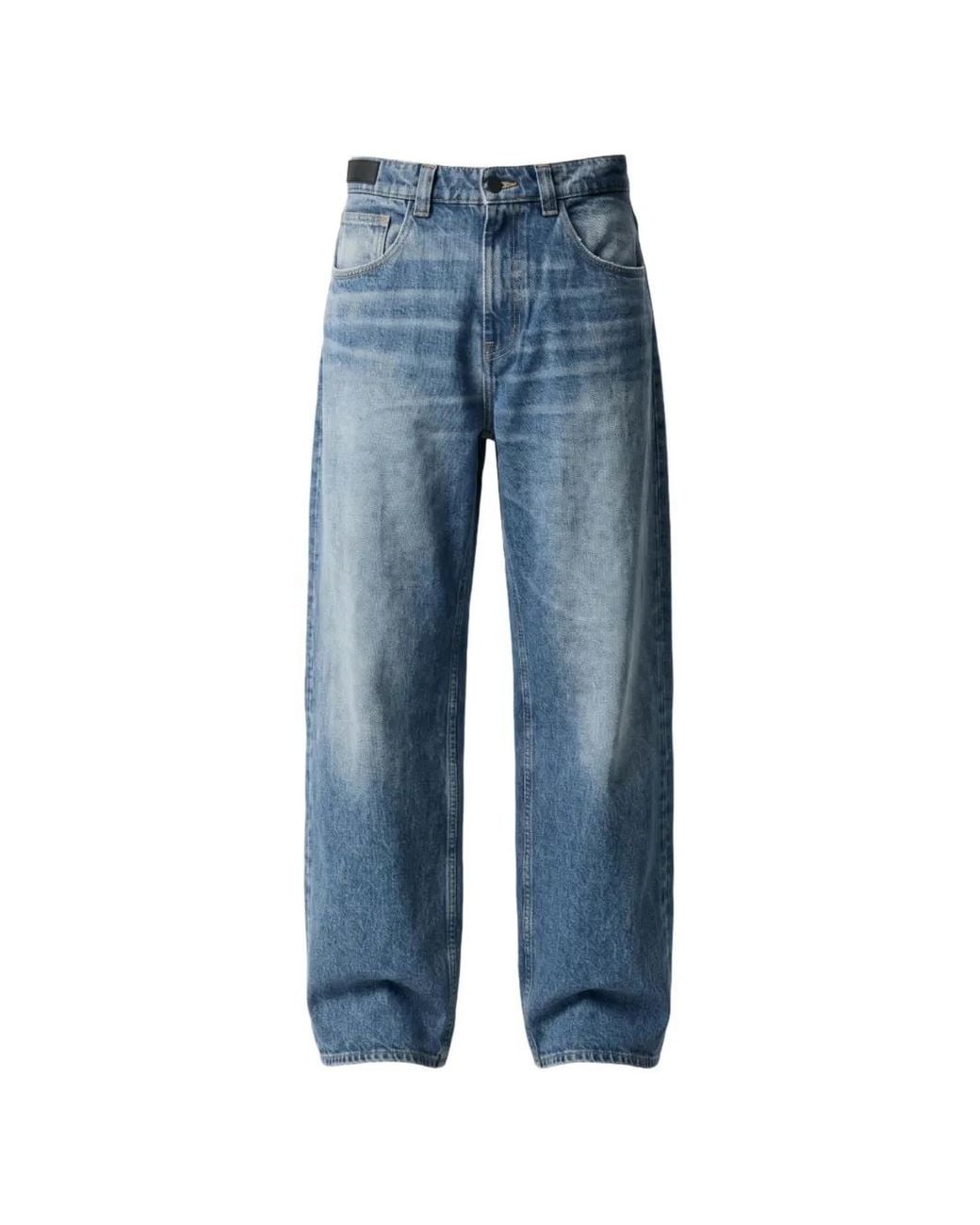 ADNYM Blue Awi 211 Faded Straight-Leg Jeans