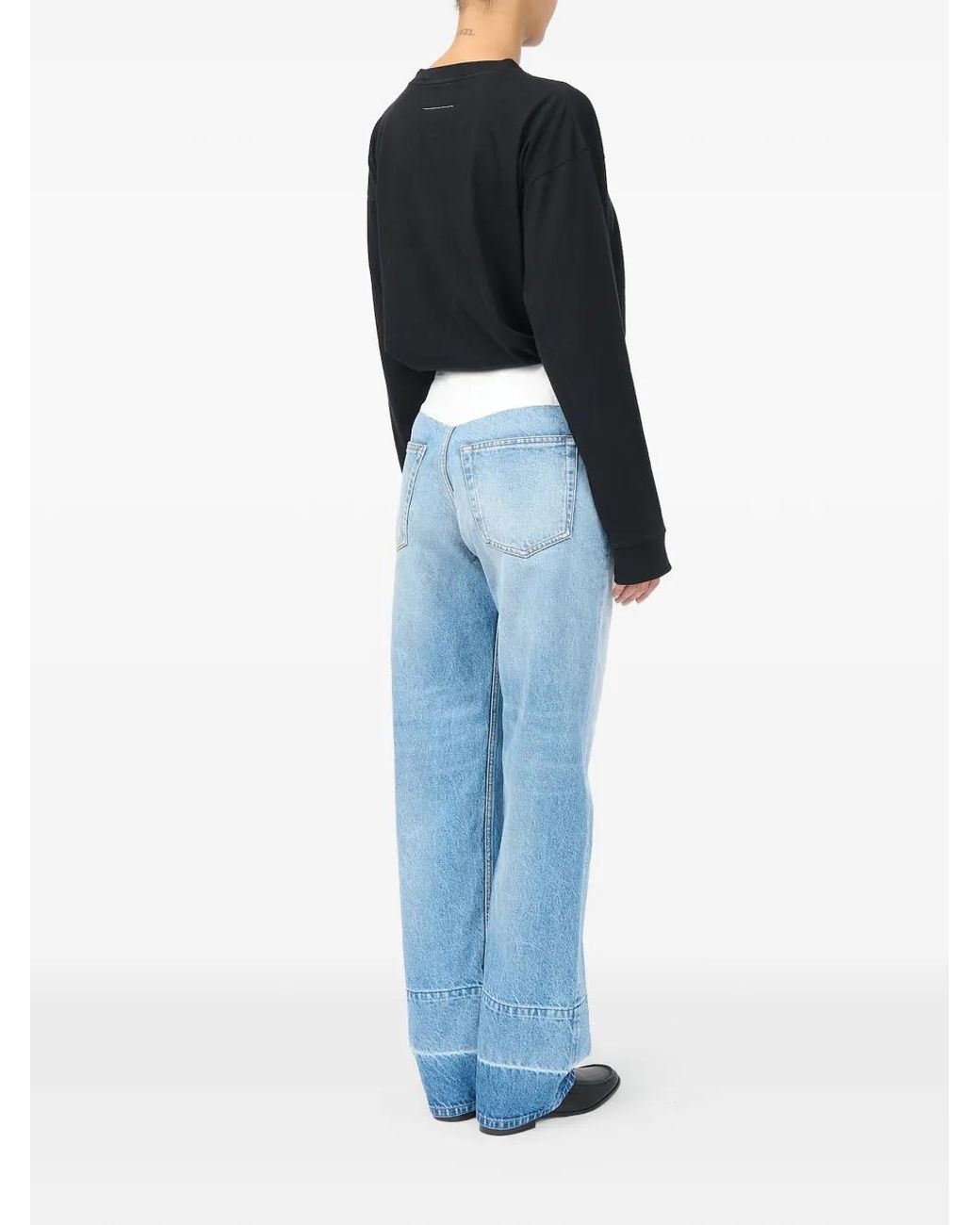 MM6 by Maison Margiela Blue Straight-Leg Jeans
