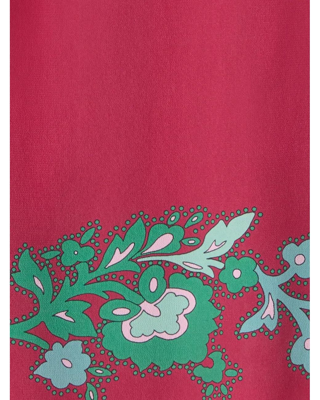 LaDoubleJ Red Cerere Floral Ruffled Blouse