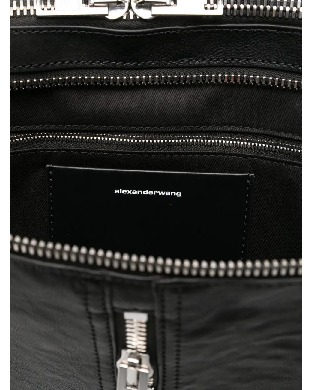 Alexander Wang Black Double-Zip Leather Clutch