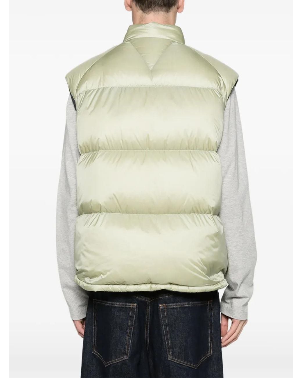 Moncler White Tibb Reversible Down Gilet for men