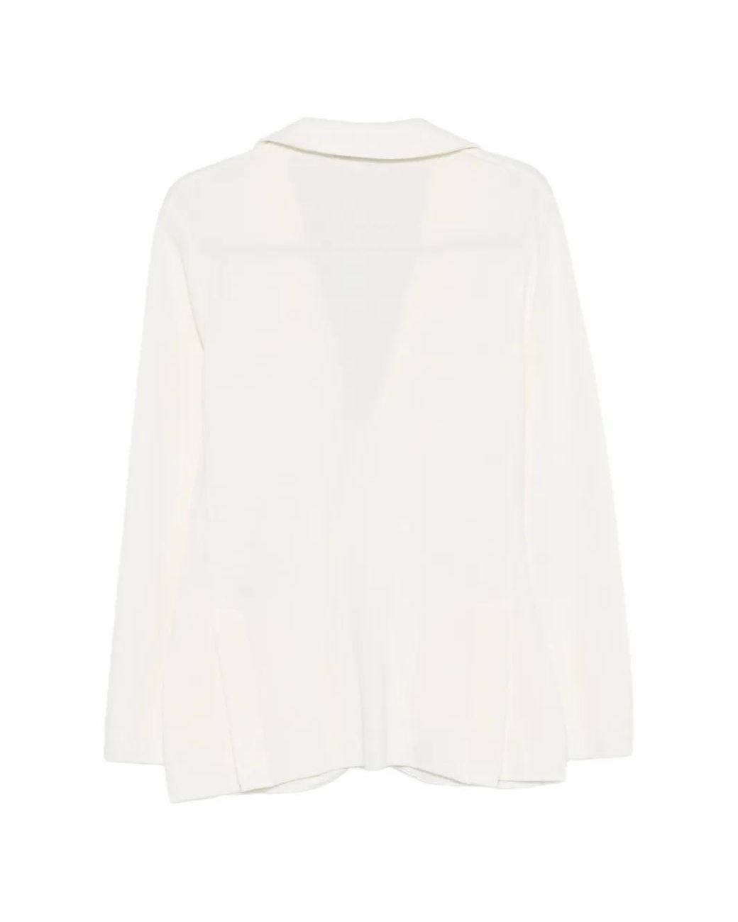 Lardini White Flower Brooch Jacket for men