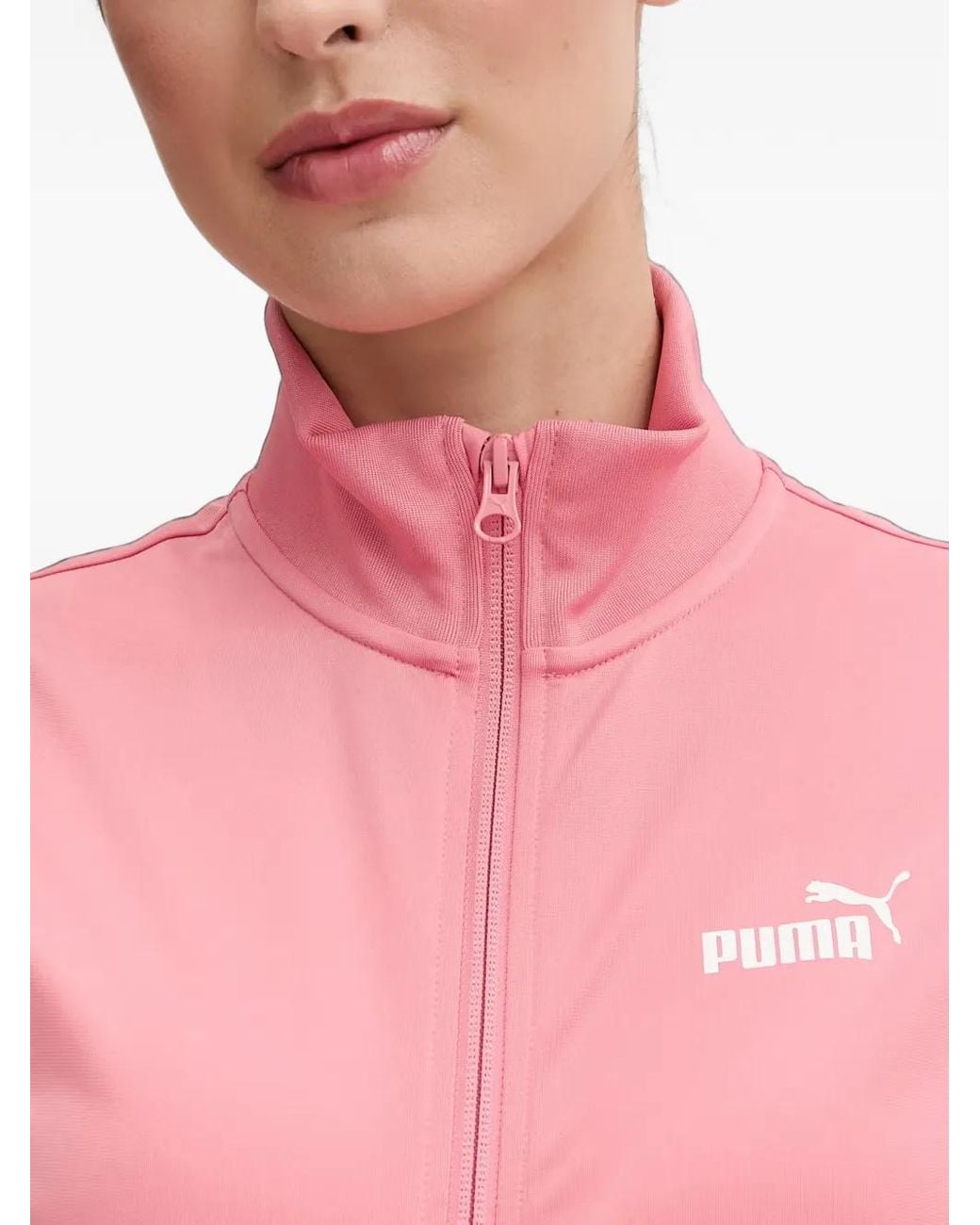 PUMA Pink Logo-Detail Tracksuit