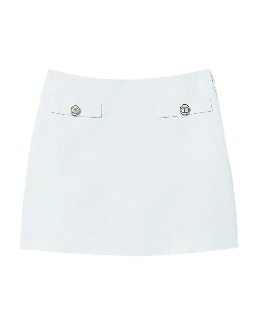 Twinset White Logo Skirt