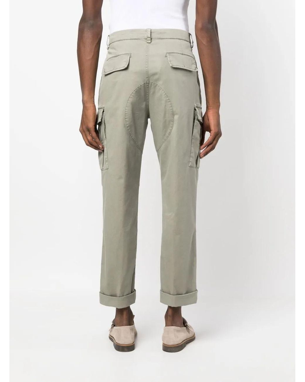 Brunello Cucinelli Gray Tapered-Leg Cargo Trousers for men