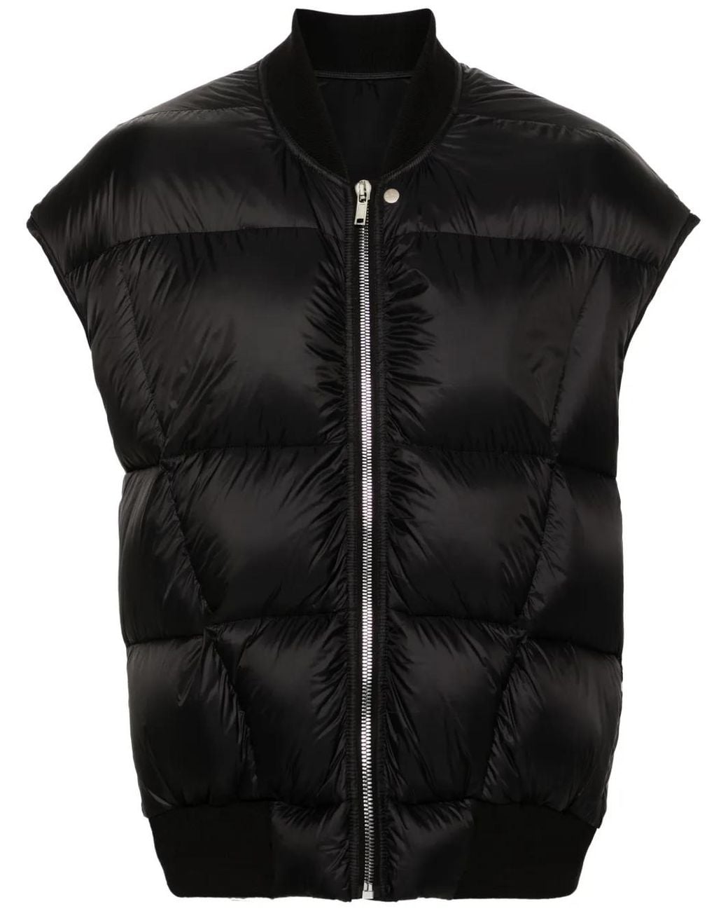 Rick Owens Black Luxor Flight Gilet for men