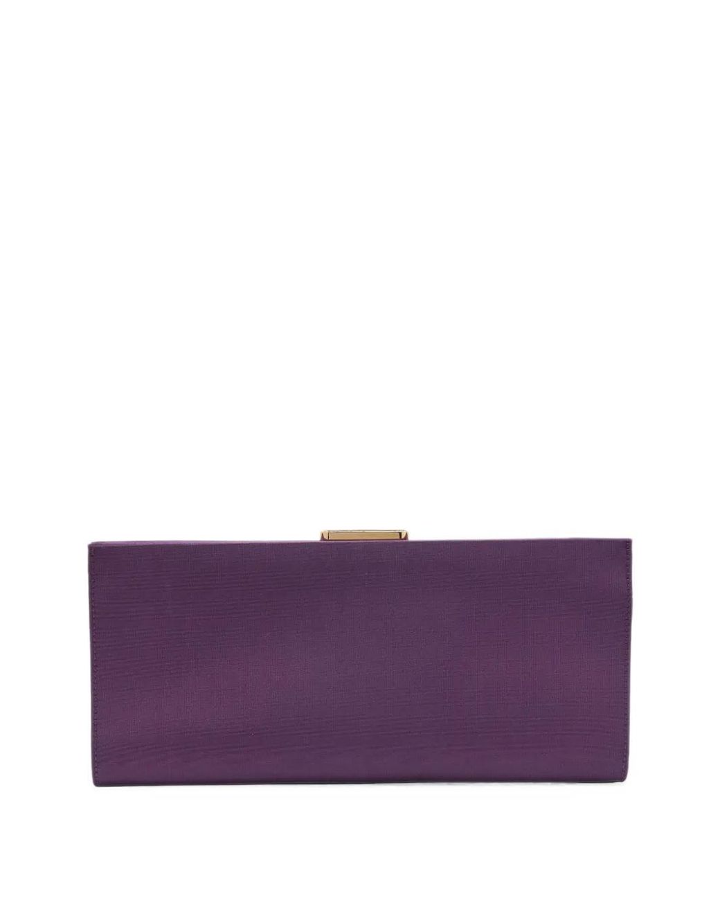 Carolina Herrera Purple Pats Silk Faille Clutch Bag