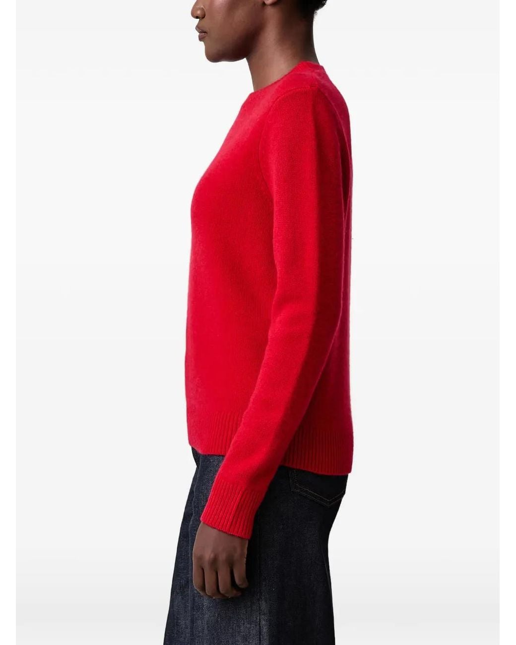 Barbour Red Woodhouse Wool-Cashmere Crew-Neck Jumper